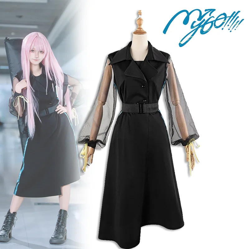 

Anime BanG Dream It's MyGO Anon Chihaya Cosplay Adult Women Costume Skirt Belt Dress Full Set Accessories Performance Outfits