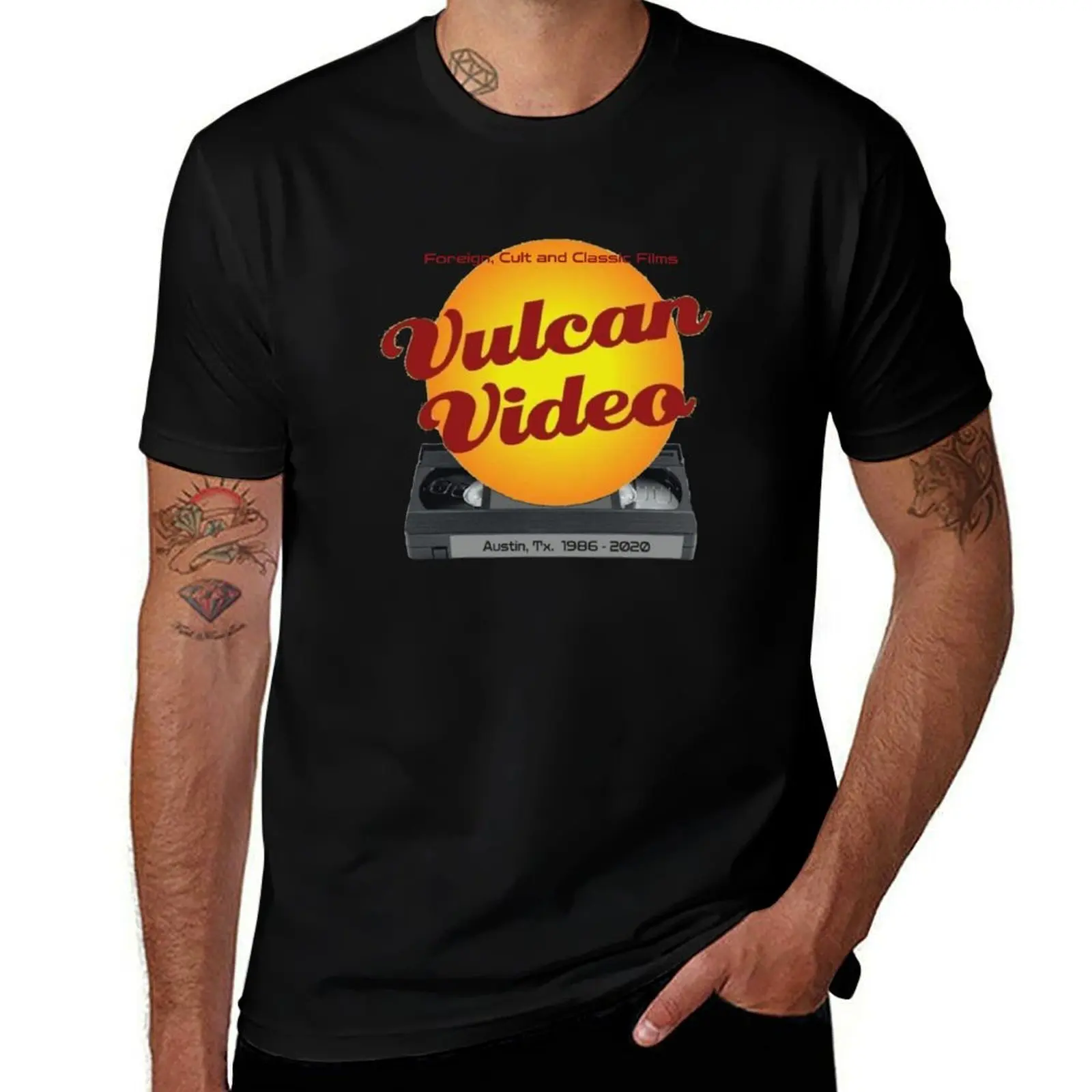 Vulcan Video - Austin Tx (1984 -2020) T-Shirt Sweat Absorbing Sports Tee Shirt T-Shirt