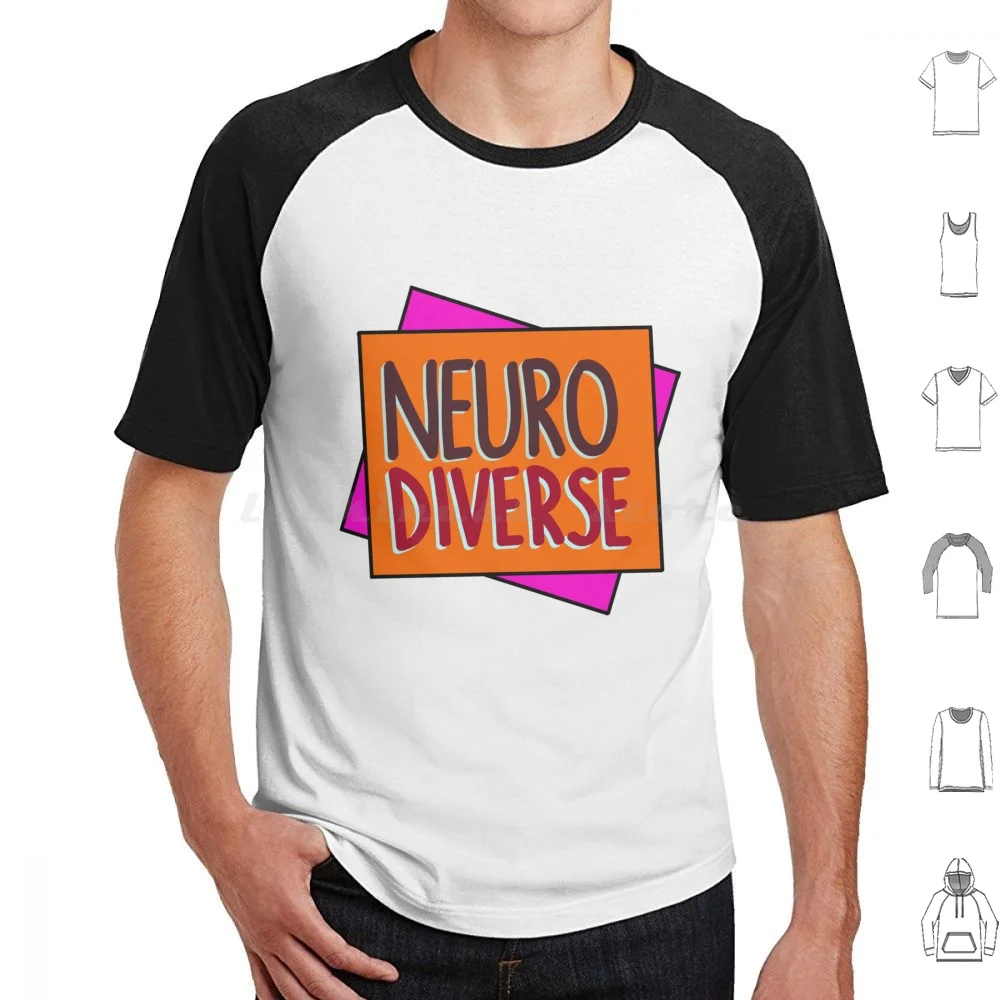 Neon Neurodiversity T Shirt 6Xl Cotton Cool Tee Neurodiverse Neurodiversity Neon Disability Disabled Adhd Autism Autistic