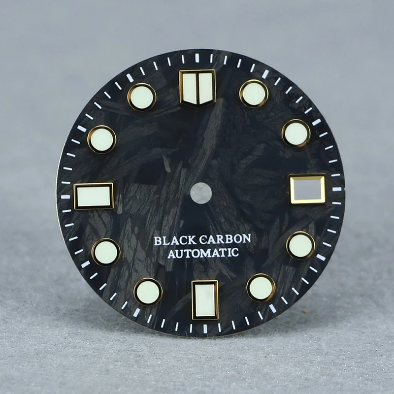 

High Quality 28.5MM Carbon Fiber Watch Dial for NH35/36/4R/7s Movement BGW9 C3 lume