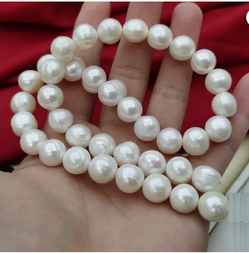 

Ожерелье из натурального белого жемчуга в стиле барокко Южных морей AAA диаметром 11–12 мм с 14-каратным золотом 18 дюймов