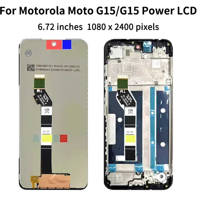 OEM dla Motorola Moto G05 G15 G35 G45 G55 G75 G85 Wyświetlacz Ekran dotykowy Digiziter Dla Moto G15 Wyświetlacz mocy E15 Ekran — zdjęcie produktu 3