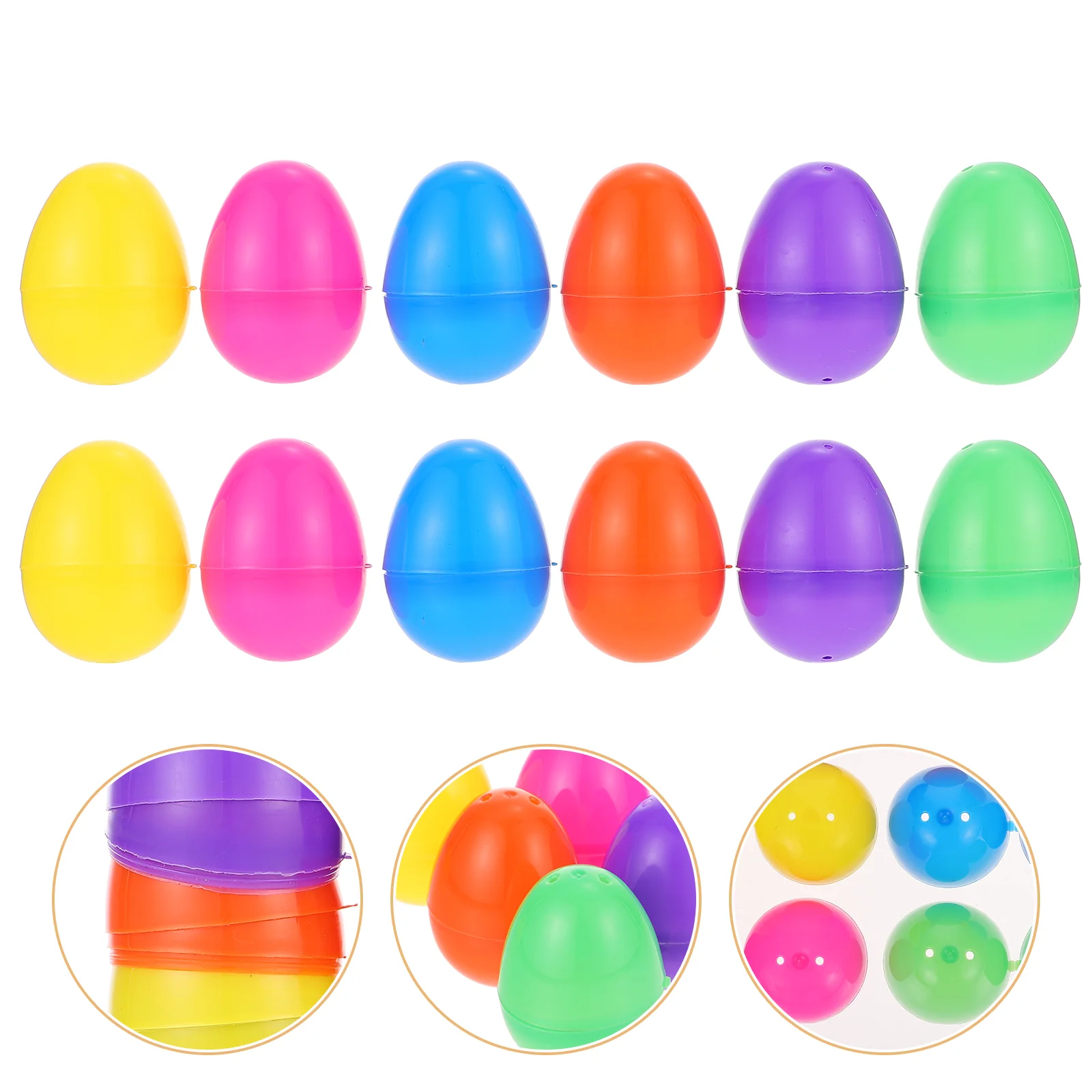 

12 Pcs Egg Decoration Easter Eggs Fillable Decorations Children's Playthings Musical Instrument