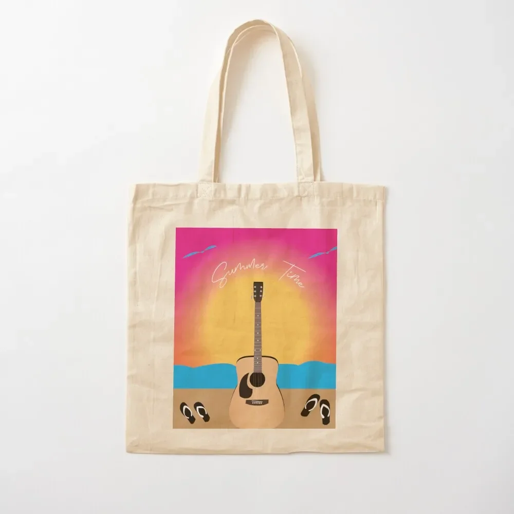 الموسيقى على الشاطئ حمل حقيبة حقائب اليد حقيبة قماش للنساء حقيبة تسوق حقائب اليد