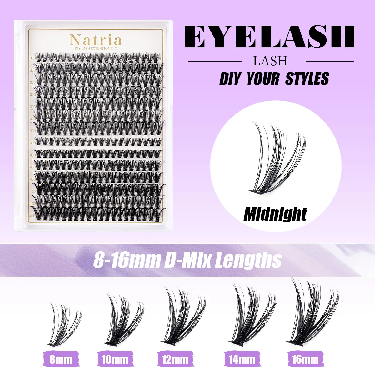 DIY Lashes Eyelash Extension Kit Thickened False Lashes 30D/40D Large Capacity 280 EU/US Cross-border for Beauty & Health