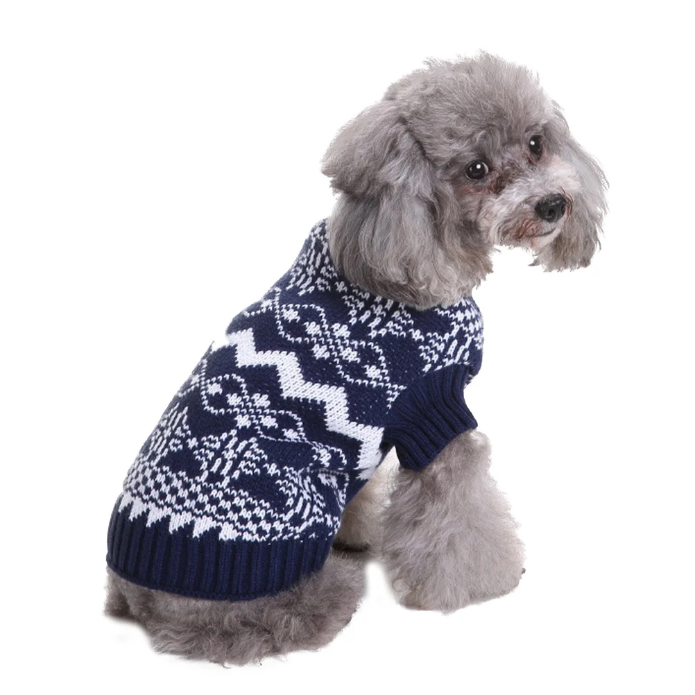 

Knitted Turtleneck Sweater Blue Xxl Pet Winter Clothes Warm Dog Costume Christmas Party Gift Knitted Sweater Pet Winter Clothes