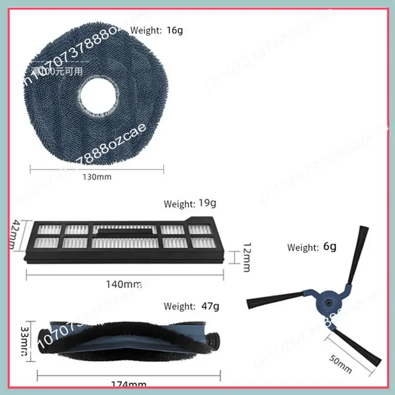 A26P para Eufy X10pro Omni Robot aspirador cepillo principal, cepillo lateral filtro tela accesorios de repuesto cepillo