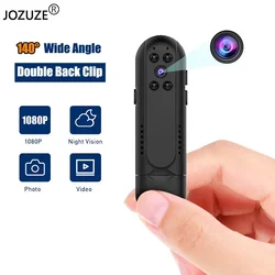 JOZUZE Mini Camera HD Digital Micro DV Wide Angle Body Cam Motion Detection Snapshot Loop Recording Camcorder Double Back Clip