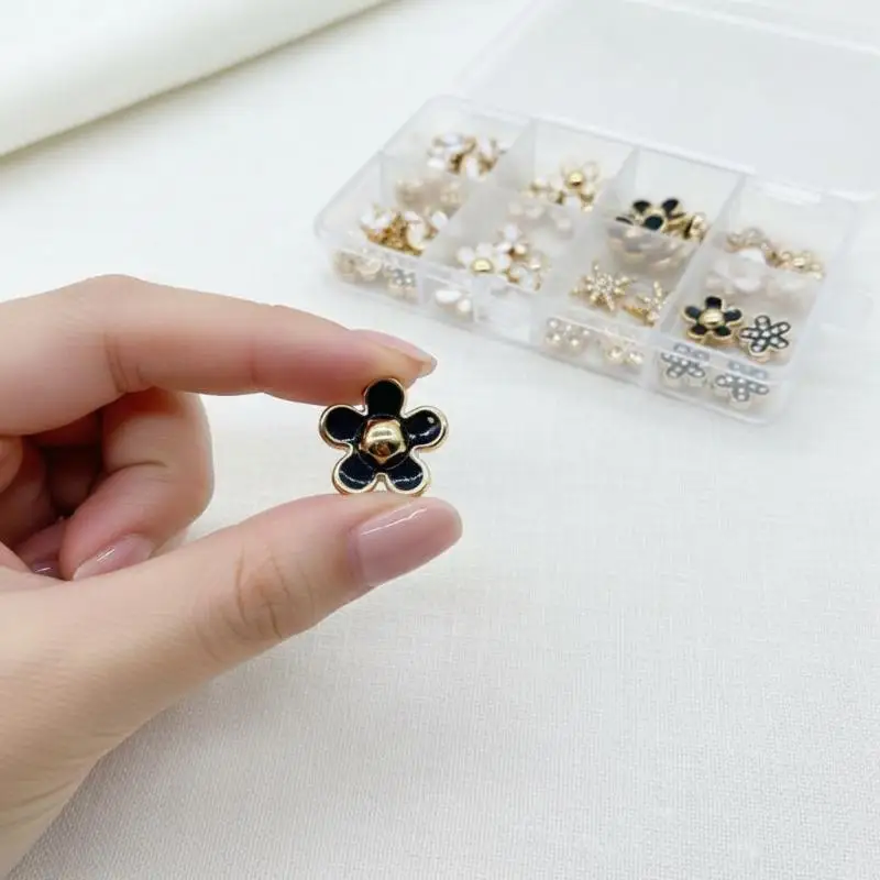 [J] 3D Cute Pearl Shoe Charms Set For Slide Sandals Garden Shoes DIY Clogs Decoration Shoe Buckle Pins Shoe Decoration Gifts
