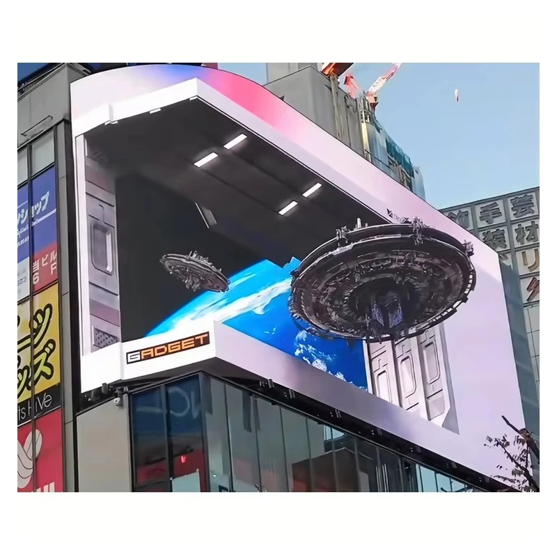 Customizable Customized 3D Advertising Led Video Wall Screen Outdoor P10 Curved Led Screen Display 3D Building Commercial Digita