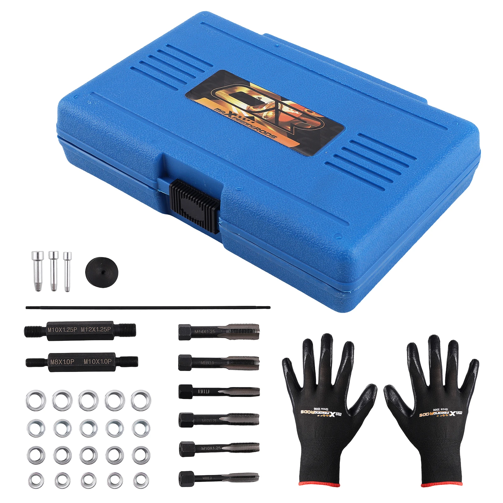 Thread Repair Kit with Guide Pin M8-M14 for Engine Glow Plug Restoration Set