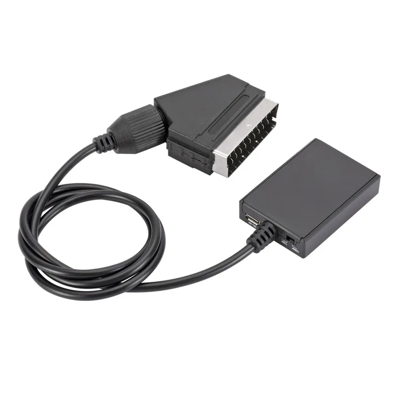 1080P Video Audio Adapter SCART Input to HD Output for HDTV Sky Box STB Plug for HD TV DVD