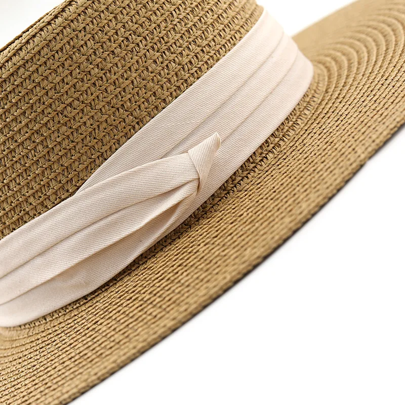 Straw hat, spring and summer vintage minimalist top hat, beach play, beach sunshade hat, woven straw sunshade hat