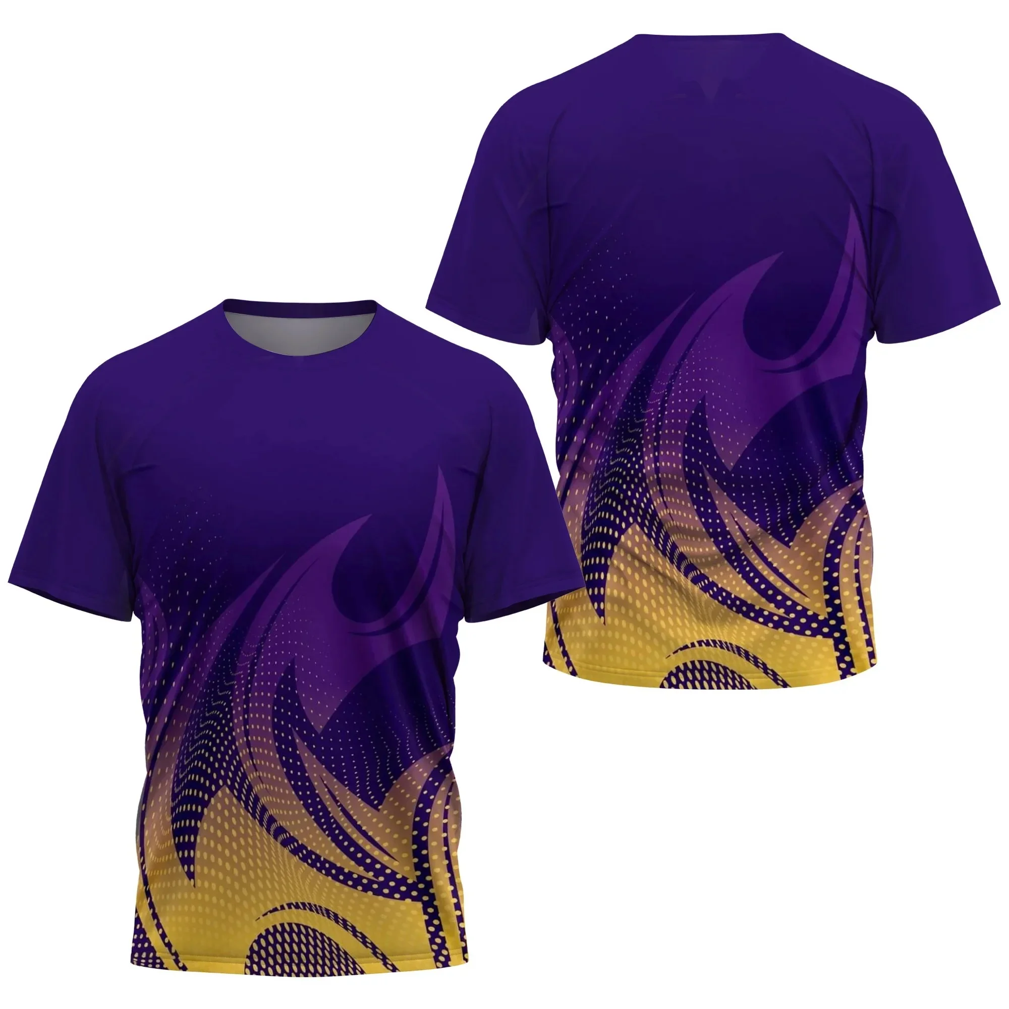 Summer popular men's printed T-shirt fashionable sports casual men's short sleeved quick drying comfortable top image 2