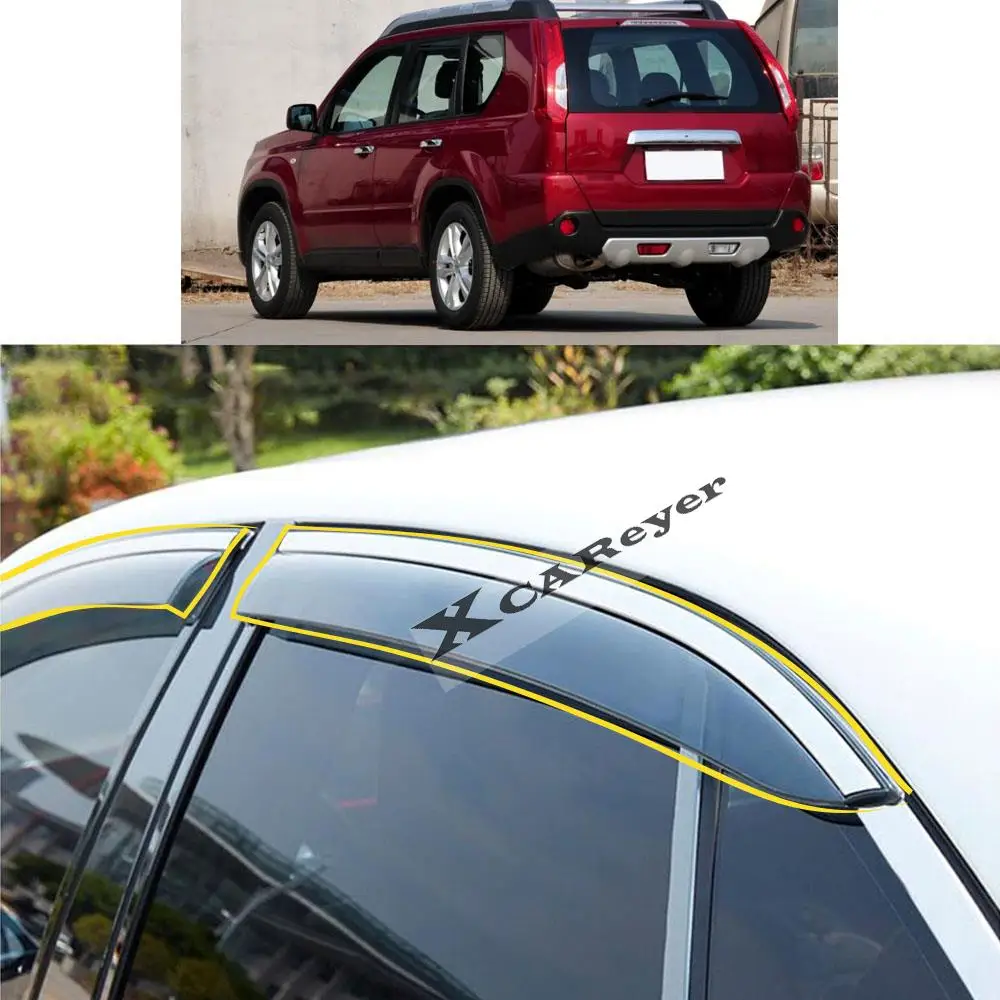 

For NISSAN X-Trail XTrail Rogue T32 2008 2009-2010 2011 2012 2013 Sticker Plastic Window Glass Wind Visor Rain/Sun Guard Vent