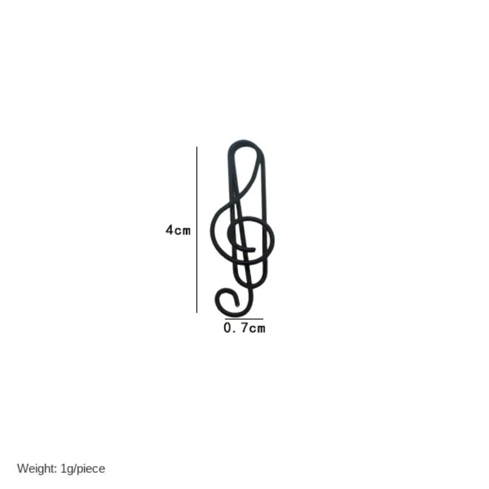 20PCS/Set Music Note Music Shape Paper Clips Metal Durable Music Note Metal Paper Clips Stationery Creative