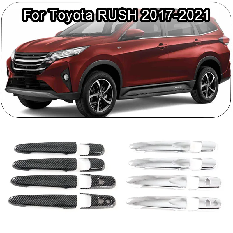 

Для Toyota RUSH 2017 2018 2019 2020 2021 4-дверная ручка, декоративная накладка, крышка чаши дверной ручки со знаками