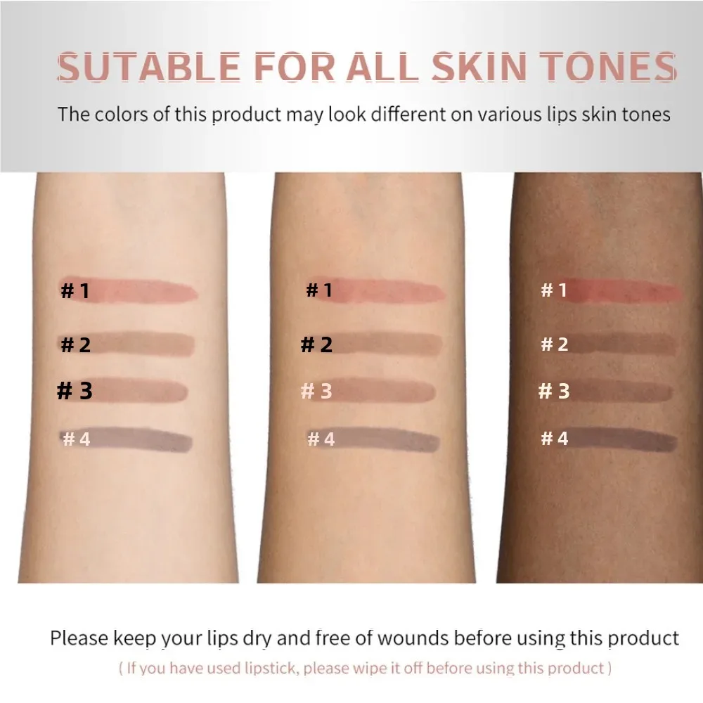 4 สี Peel off Lip Liner กันน้ํา Long-Lasting Moisturizing Lip ดินสอ Tattoo Lipgloss - เครื่องสําอางค์ลิปสติกกลอส