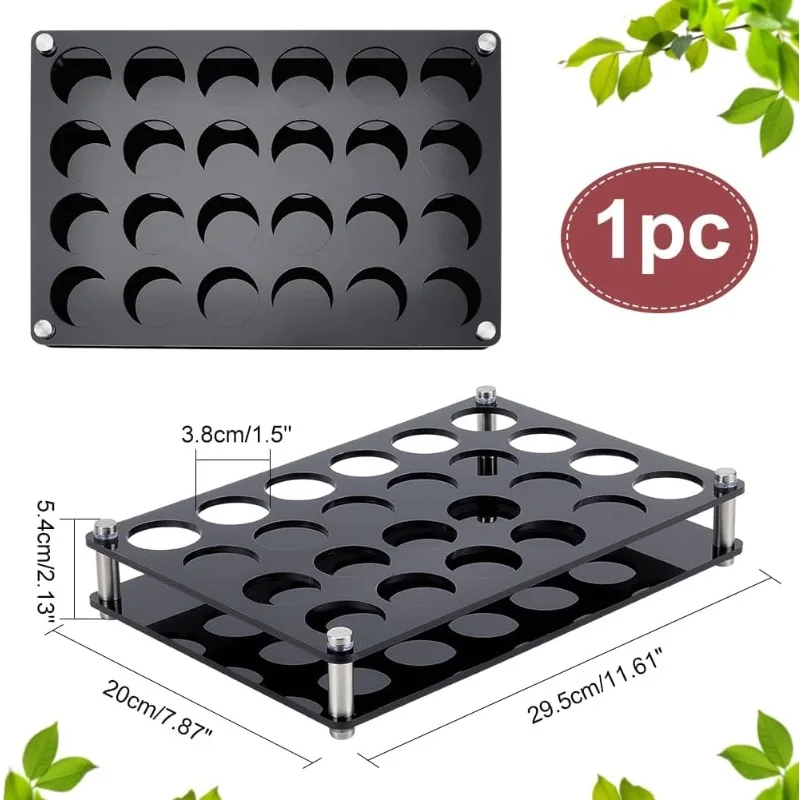 24 Shot Glass Tray Holder Black Bar Acrylic Shot Glasses Holders Wine Glass Cup Serving Tray Cups Organizer Shot Glass Display