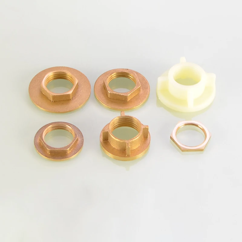 1Pcs Brass/Plastic Flanged Backnuts & Washer 1/2\