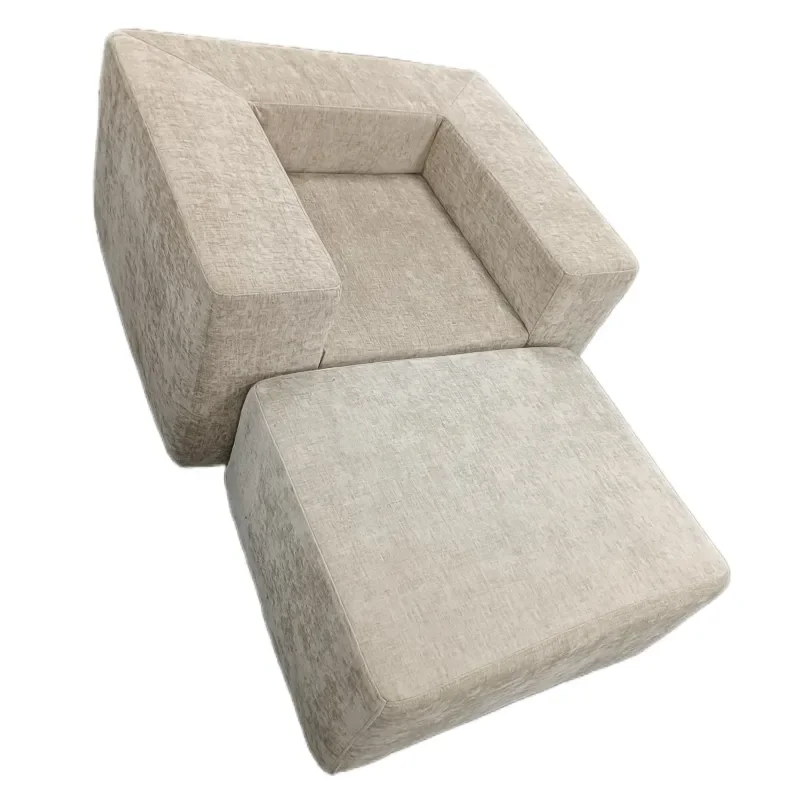 #Modern Luxury French Style Compression Single Sofa Stool Short Office Living Room Furniture Corner Feature Price Luxury Chair