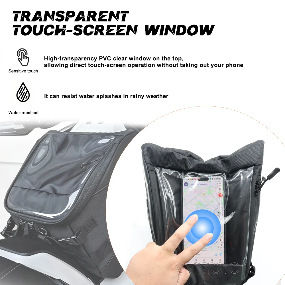 Motorcycle Scooter Tank Bag For YAMAHA XMAX 300 2017 2018 2019-2026 XMAX300 TECH 2023 2024 2025 X-MAX 300 Tunnel Bag Tool Bag