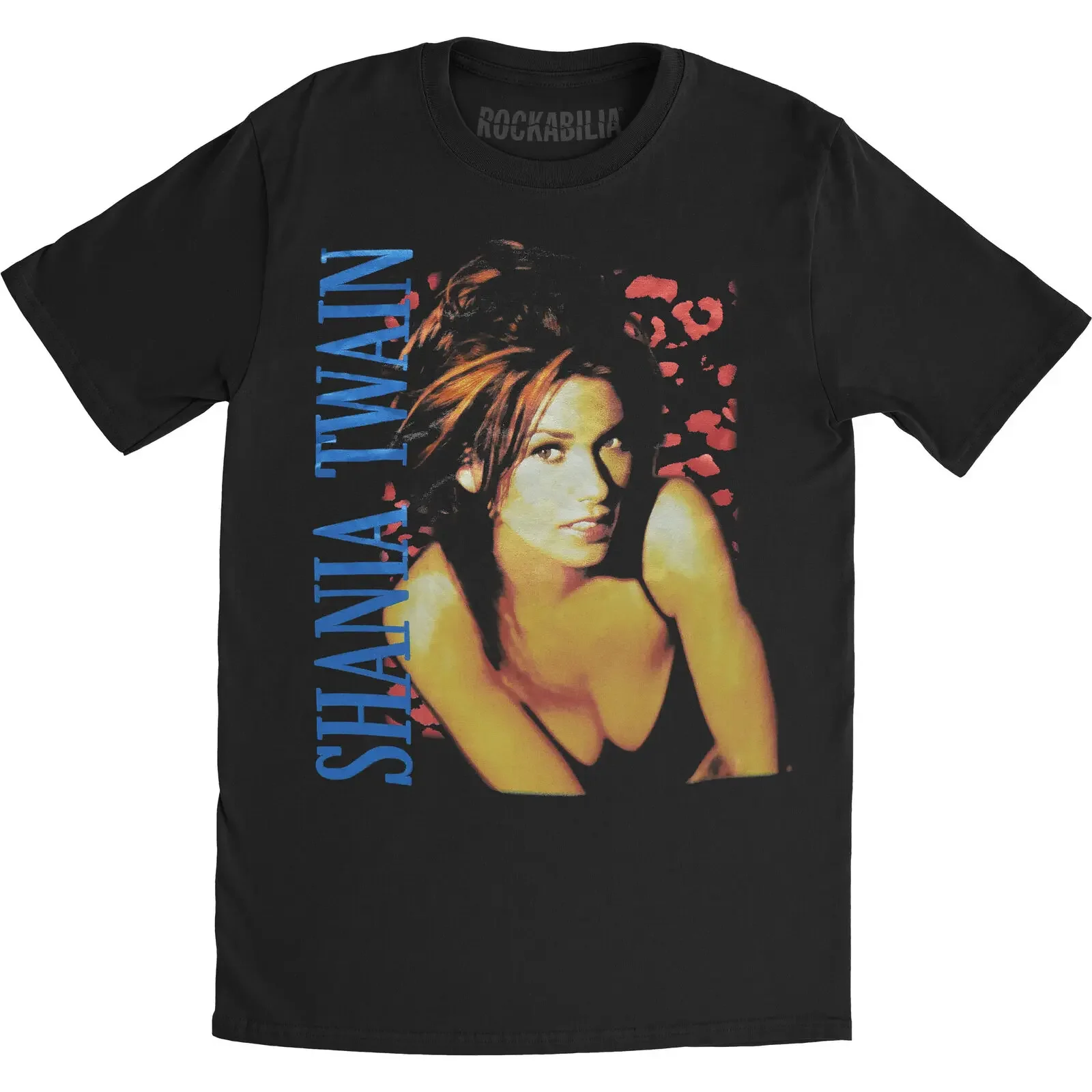 Men's Shania Twain Photo T-shirt Small Black