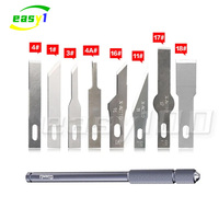 QIANLI 012 iHilt Non-Slip Metal Scalpel Knife Tools Kit Cutter Engraving Craft knives BSD Blade Phone PCB DIY Repair Hand Tools