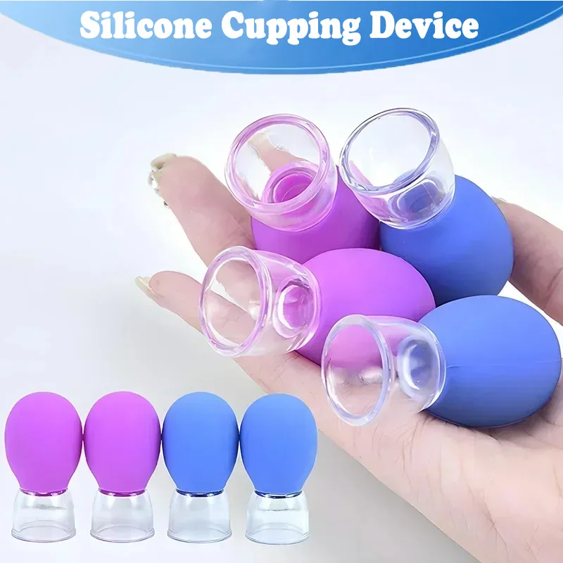 

1/2/5pcs Silicone Massage Cupping For Body Face Neck Eye Cellulite Massager Vacuum Tank Cupping Set Facial Care Anti-aging