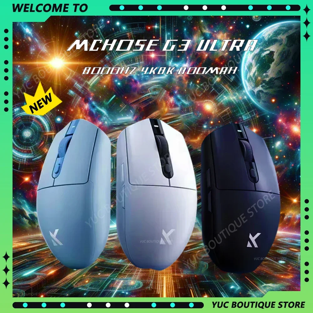 MCHOSE G3 Series 2,4G игровая мышь для киберспорта 4K8K 3-режимный беспроводной датчик Paw3395 Легкие эргономичные игровые аксессуары на заказ