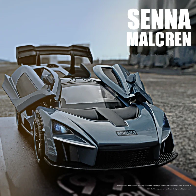 1/32 McLaren Senna Alloy Sports Car Model Diecasts Metal Toy SuperCar Model Simulation Sound And Light Collection Kids Toys Gift