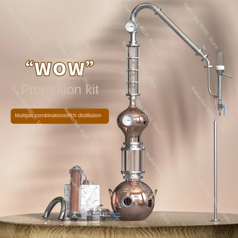 Gourd Copper Household Pure Dew Essential Oil Machine Pure Copper Distillator Avoid Wine-Making Equipment Brewing Machine