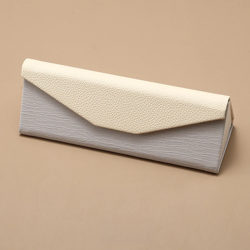Portable folding glasses storage case Women's fashion pressure resistant clamshell glasses case