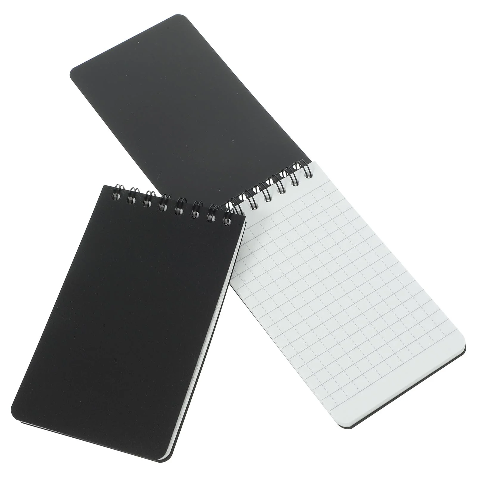 

2 Pcs Coil Book Office The Notebook Top Bound Pocket Notepad Pp Tearable Memo Tabs