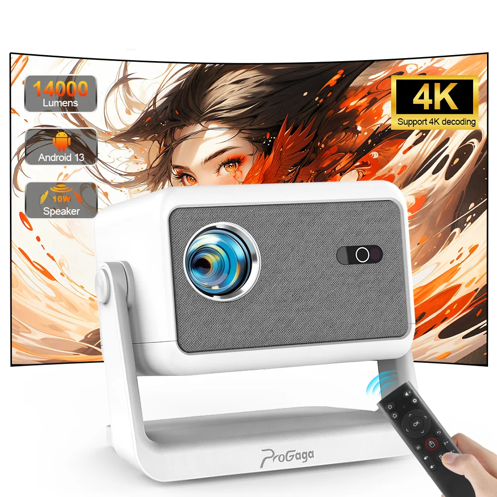 

Портативный проектор PG370MAX 1080P FHD 700ANSI с поддержкой 4K, Android 13, WiFi6, 3D, мини-проектор для домашнего кинотеатра и видеоигр, для использования на открытом воздухе