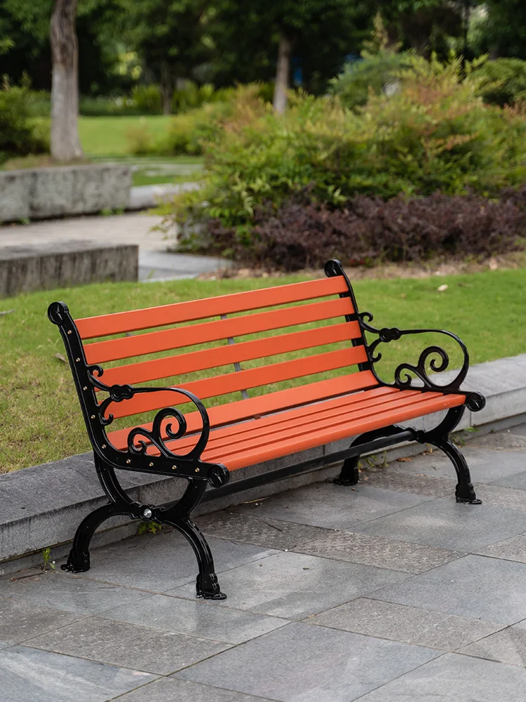 كرسي بارك في الهواء الطلق، مقعد خشبي مطهر، مسند ظهر، مسند للفناء، كرسي ثلاثي عام