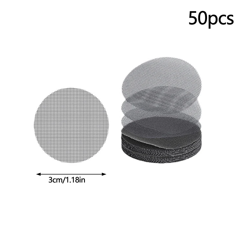 50pcs For Pot Bottom Prevent Soil Loss Bonsai Flower Plant Gardening Tools Pot Hole Mesh Pad Grid Round Drainage Hole Screen