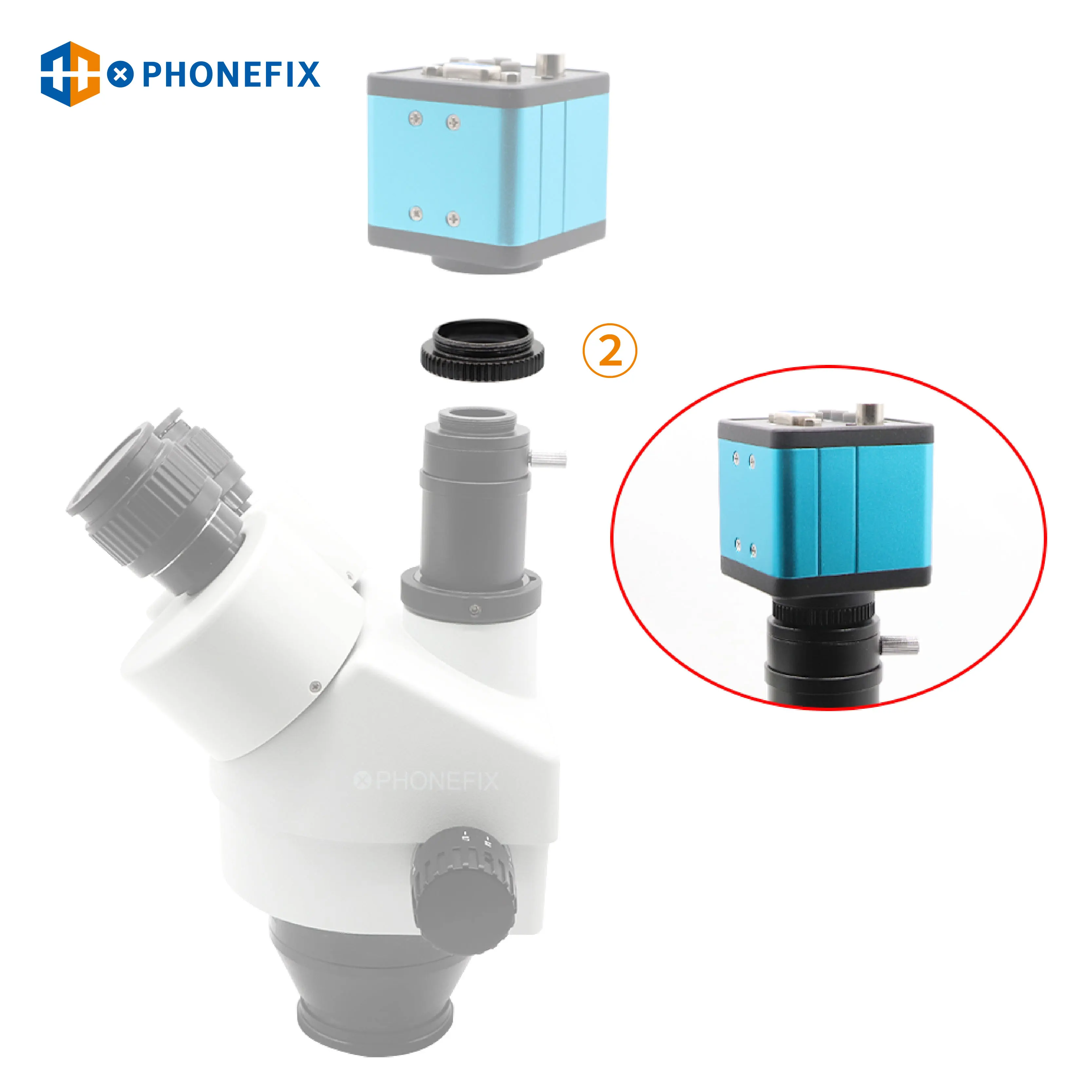 Adaptador de tubo de extensión de 5MM, de Metal negro C-MOUNT, anillo espaciador para lente CCTV, microscopio estéreo, accesorios de cámara
