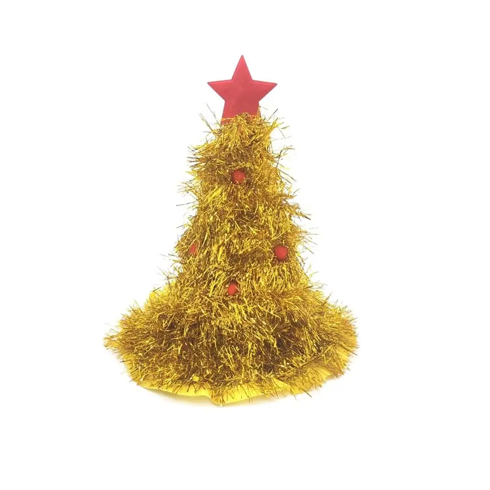 For  Cloth Non-woven Rain Silk  Ball Home Star Christmas Hat Christmas Decor Christmas Tree Hat Xmas Ornaments