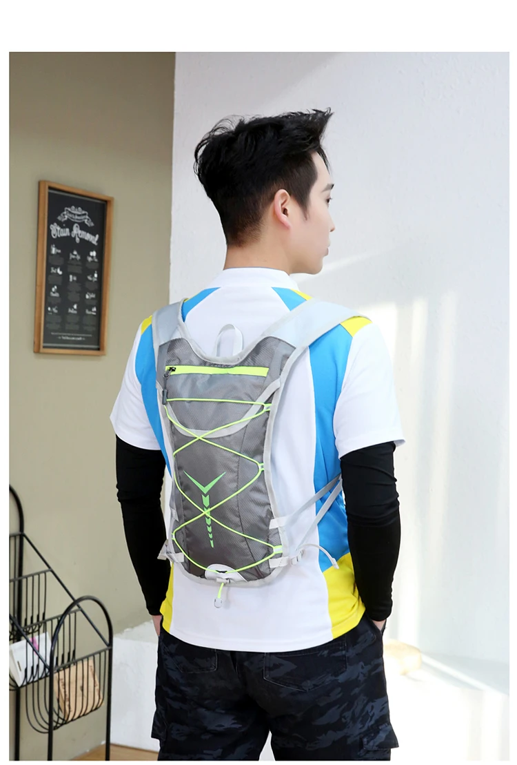 NEW Bike Radfahren Schließen Fitting Blase Rucksack Hydratation Tasche Lagerung Pack Marathon Laufen Jogging Knapsack Ultra Licht Wasserabweisendes Gewebe Triathlon Mini Rucksack – Detail 18
