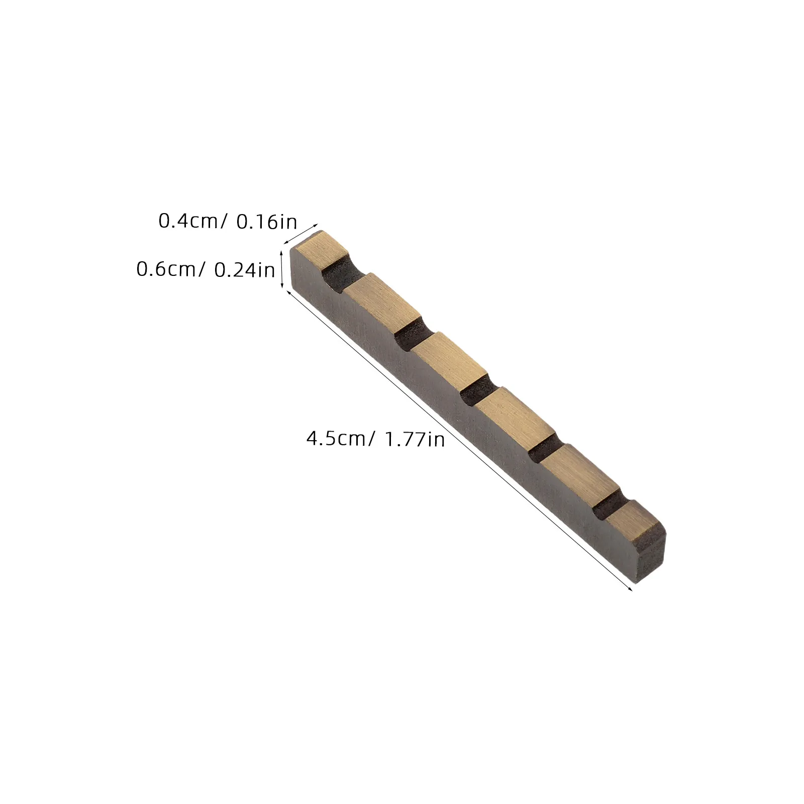 5-String Pre-Slotted Stainless Steel Bass Guitar Nut Flat Bottom Replacement for Electric Bass Repair Jazz Guitar Parts String view 3
