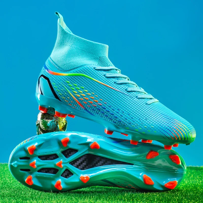 Outdoor Professional Men Football boots Boy Soccer Shoes High top shoes Training Sport football shoes