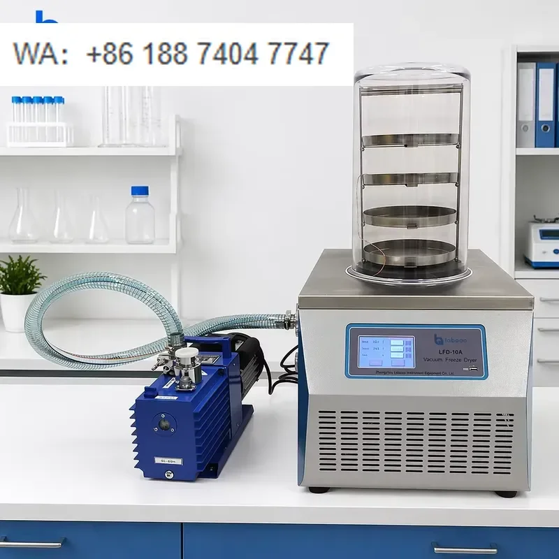 for LABOAO Benchtop Normal Laboratory Freeze Dryer Standard Vacuum Lyophilizer SUS304 Chamber for Food Chemical