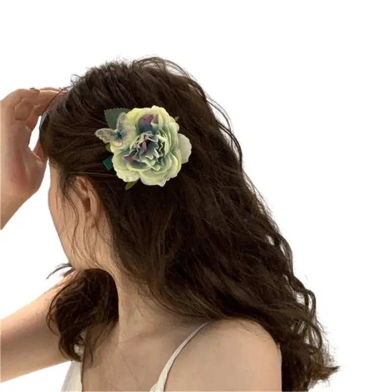 

39BB Hairpin Flower Butterfly Hair Clip Butterfly Elegant 2000s-style Butterfly Bunches Headwear Sweet Cottagecore