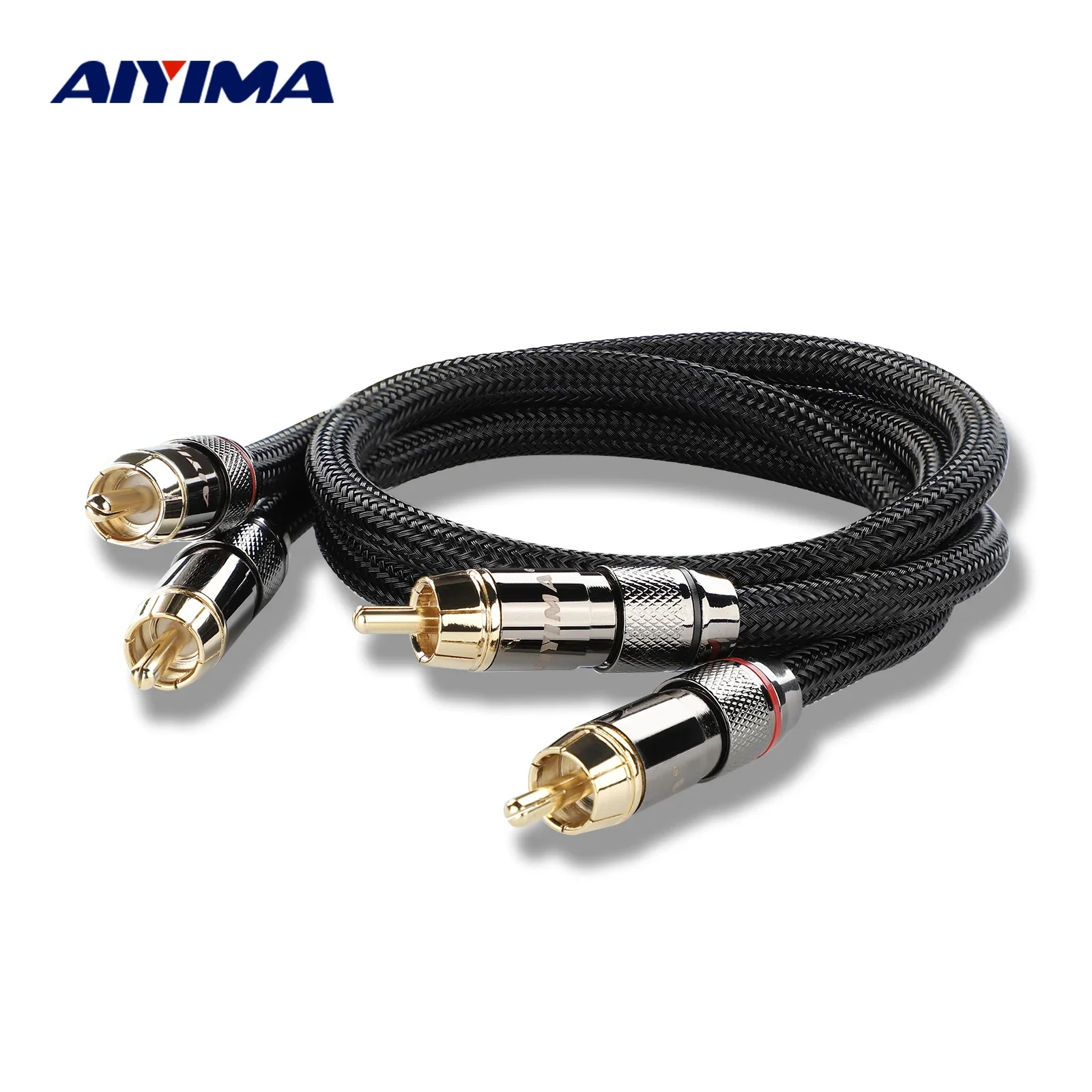 AIYIMA Audio RCA Cable RCA to RCA Interconnect Cables Hifi Stereo 6N OFC Male to Male For Speaker Amplifier A80 /A07 max view 3