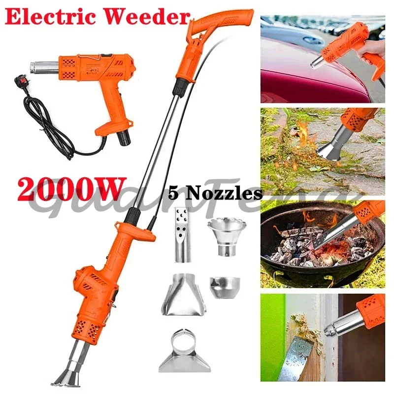 2000W Electric Weed Burner Torch, Thermal Weeding Stick, Multi-use Weed Killer BBQ Igniter Garden Weeder