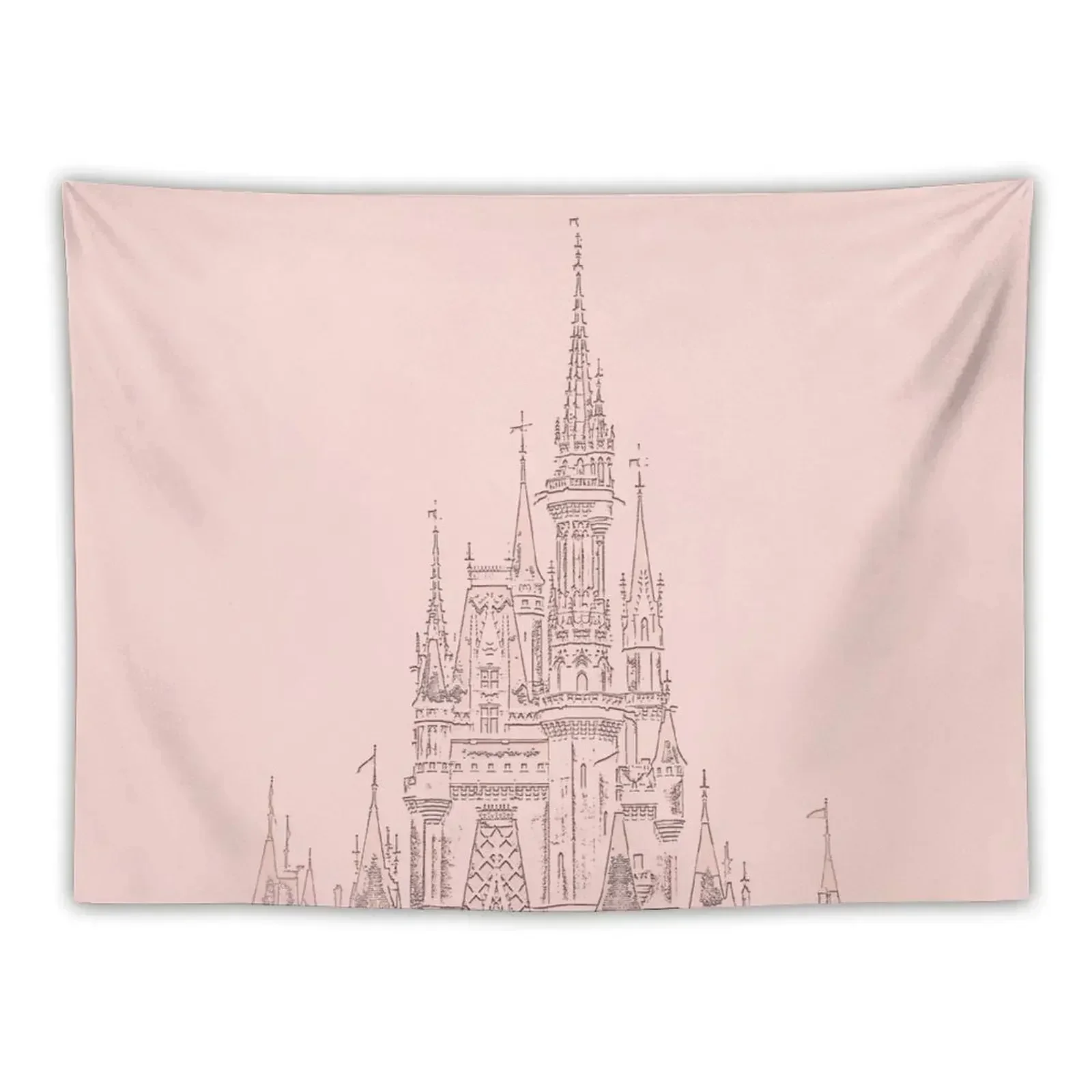 

Rose Gold Magic Castle Carving Tapestry Bedrooms Decor Hanging Wall Aesthetics For Room Tapestry