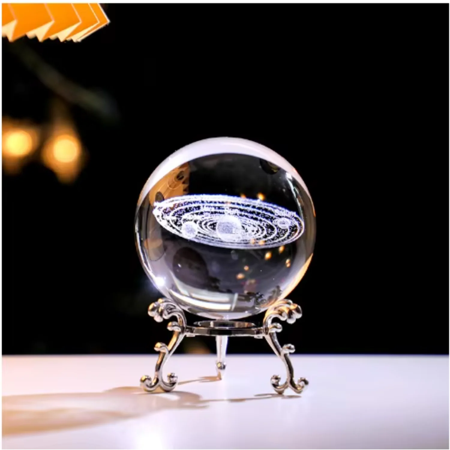 Christmas Decorations Christmas knickknacks Luxury personalized glass crystal ball with wooden base