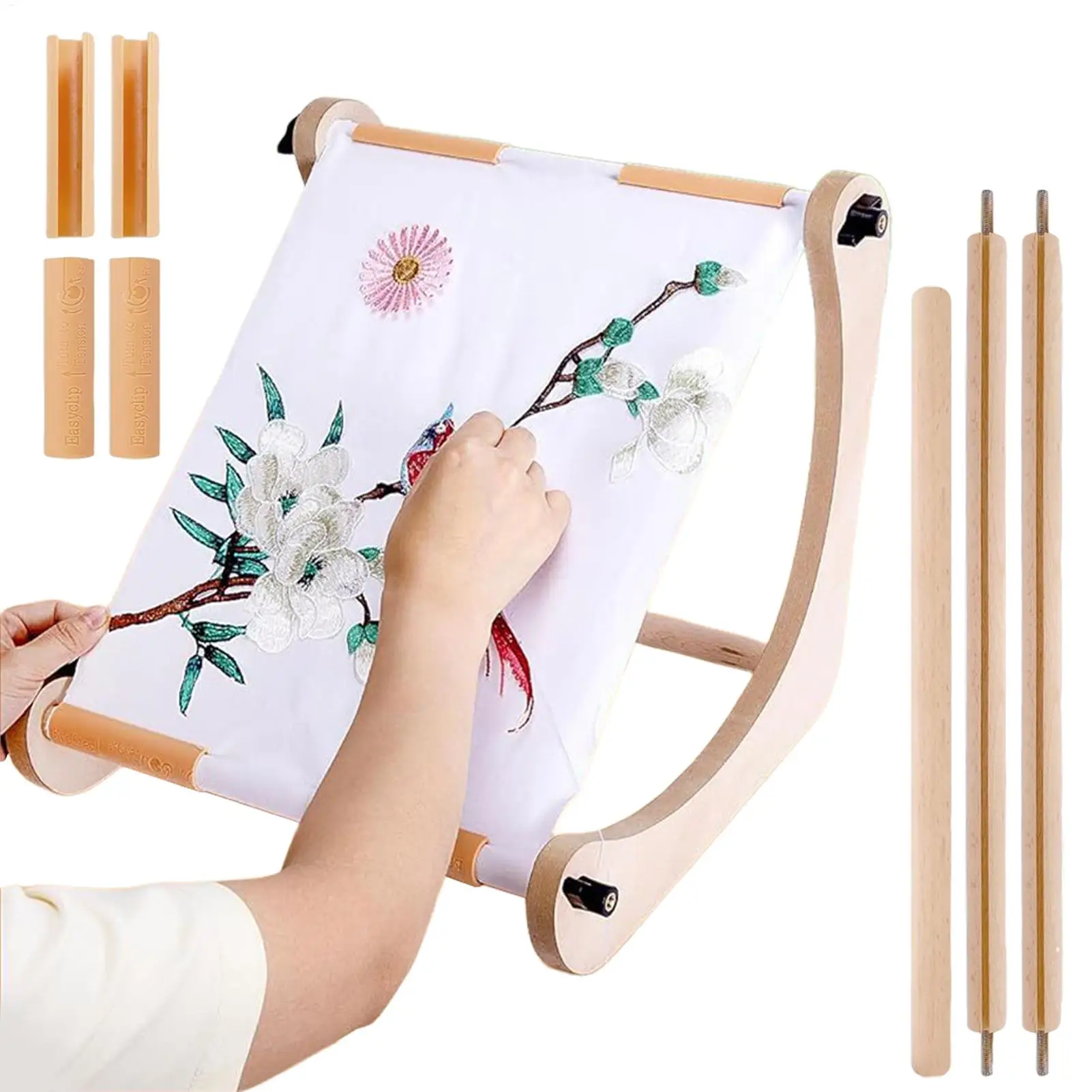 Embroidery Stands For Hand Work Wooden Adjustable Embroidery Tools Sewing Accessories For Sofas Chairs Tables Beds Travel
