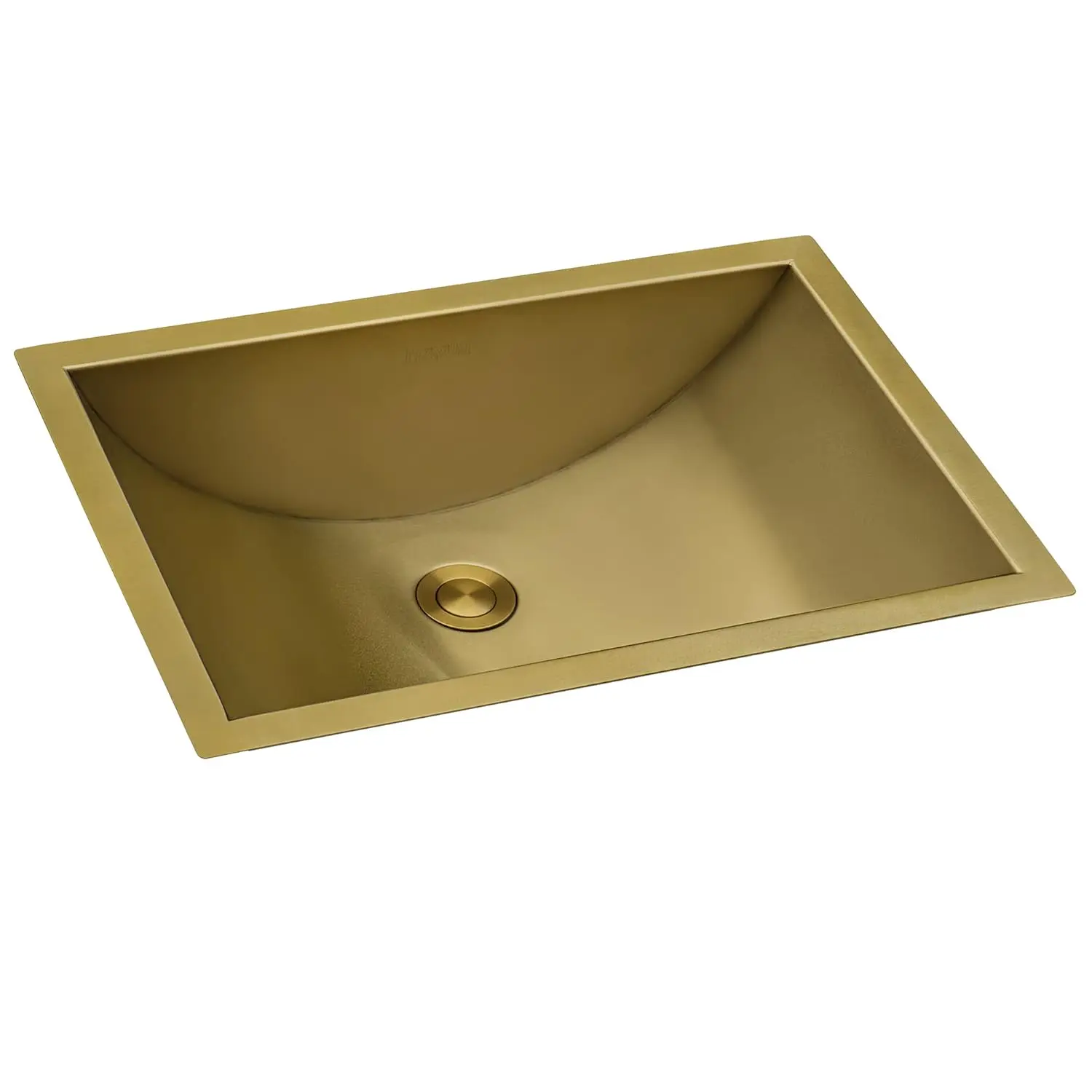 

Satin Gold Brass Tone Undermount Bathroom Sink 16 x 11 inch Stainless Steel - RVH6107GG, Customized